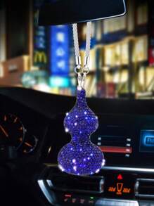 1pc Crystal Calabash Rear View Mirror Hanging Ornament