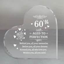 Inspirational 50th Birthday Gift - Art Decor Style Acrylic Pedestal With Motivational Message - Elegant Clear Acrylic Keepsake For Family, Friends, Loved Ones - No Electricity Needed