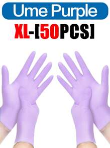100/50/30/10pcs Prune Disposable Nitrile Gloves, Waterproof, Oil-Proof, Thick, Suitable For Kitchen, Beauty, Household, Suppliers For Kitchen, Bathroom, Home Cleaning, Household Products