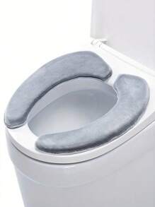 2 Pieces Soft Touch Washable Polyester Toilet Seat Cover, Padded Comfortable And Warm Seat, Easy To Install, Universal Bathroom Accessories Bathroom Decor Fall Decor