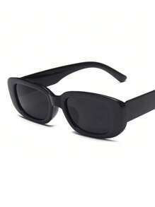 1 PC Small Rectangle Sunglasses Women Oval Vintage Brand Designer Square Sun Glasses For Women Shades Female Eyewear Anti-Glare UV400 For Women And Men, Suitable For Beach, Holiday And Casual Wear Fashion Glasses For Women Shades For Ladies Eyeglasses Fall Winter Outfits Beach Accessories Vintage Y2k Basics Business Casual Gifts