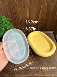 1pc Silicone Gypsum Storage Tray Molds DIY Oval Coasters Concrete Cement Mould Jewelry Display Storage Dish Home Decoration