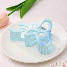 1pc Women's Elegant Ombre Bow Hair Clip, Oversized Hair Claw Hair Accessory