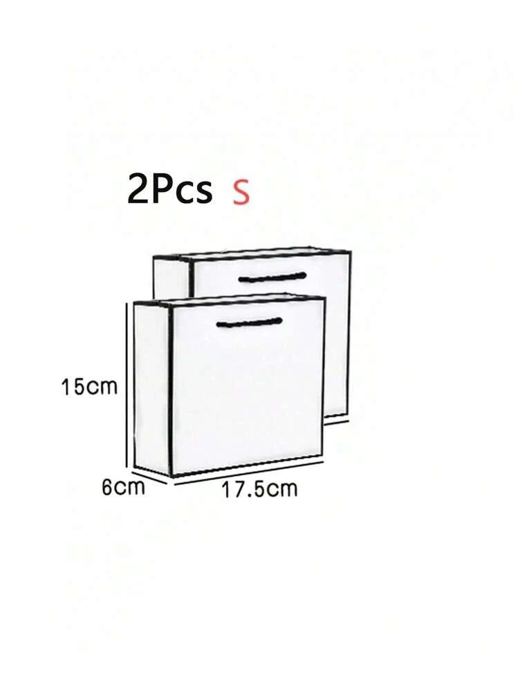 1 Estilo, 4 Tamanhos, Sacola de Presente de Papel, Adequada para Embalagem de Presentes em Diversas Ocasiões, Um Acessório Indispensável para Embalagem de Presentes para Família e Amigos - Branco - Visão 18