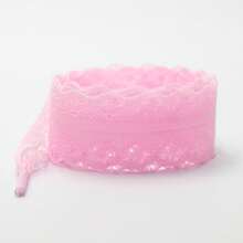 1 Pair White Lace Ribbon Elegant Shoelaces, Delicate Ballet Style Accessory - Cz-lace Lace-light Pink - View 9