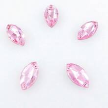 Szkło w kształcie navette, wielokolorowe, błyszczące, ręcznie robione, do szycia, kryształowe, ręcznie szyte, kryształki ozdobne, płaskie z tyłu, z otworami, klejnoty, akcesoria DIY, kamienie do przyszywania, strass do ozdabiania ubrań, sukienek, toreb, butów, broszek, kolczyków, rękodzieła