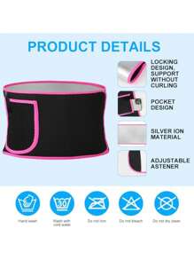 1 件，银离子腰带，用于排汗和收紧腹部 | 运动和燃烧脂肪的必备品，轻松去除多余脂肪，无需拉伸腰部，打造健康曲线