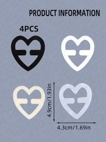 4 Pieces/Set Of Heart-Shaped Bra Buckles, Invisible Anti Slip Bra Buckle Accessories For Body Care, Suitable For Travel, Sports, Outdoor Activities, Christmas Gift Giving
