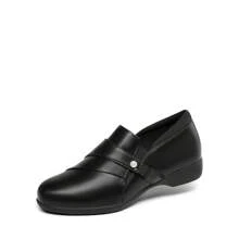 Women Loafers Slip On Flats With Arch Support 0.98-Inch Heel Comfortable Business Casual Work Office Loafers Shoes - màu đen - Xem 5