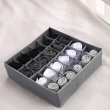 24-Grids Fabric Storage Box, Large Capacity Organizer Box For Underwear, Socks, Home Use