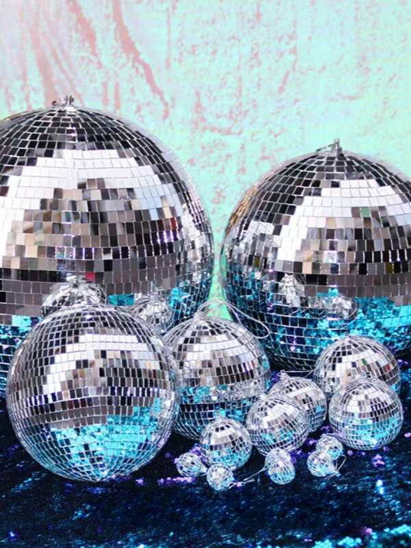 12pcs Mirror Disco Ball Decoration Carnival Disco Ball Hanging Decorations 70s Disco Theme, Home Decoration, Party Tree Birthday Wedding Reflective Ball (Silver),
