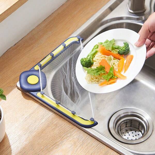 Rejilla filtradora para el fregadero de la cocina, colador grande desechable para el fregadero al aire libre, evita la obstrucción por residuos de comida