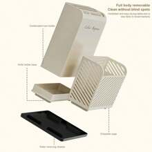 Kitchen Knife Storage Rack Countertop Cutlery Holder Kitchen Utensil Organizer Rack Knife Holder Fork Spoon Storage Box With Kitchen Storage Supplies - White - View 6