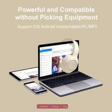 Auriculares inalámbricos Bluetooth blancos, auriculares plegables tipo over-ear, auriculares estéreo de alta fidelidad con micrófono incorporado para teléfono/TV/PC/MP4/hogar/oficina