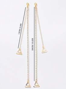 1 Pair Women's Bling Rhinestone Shoulder Strap Elegant Copper Body Chain Sexy Invisible Bra Strap For Rave - Multicolor - View 12