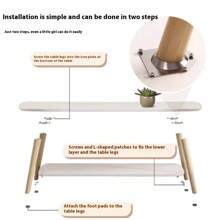 31.5"X15.7" (80x40cm) Coffee Table With 2-Tier Storage, Solid Wooden Legs, Sturdy And Durable, Suitable For Most Sofa Heights - Multicolor - View 8