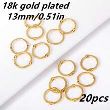 20 stuks 9/11/13MM messing verbinding kralen frame ring 18K verguld doorlopende gat kralen cirkel voor doe-het-zelf kralen sieraden maken benodigdheden