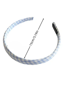 1/3/5 piezas Diademas escocesas para mujeres, aro para el cabello estilo francés retro, accesorios de cabello versátiles para lavarse la cara, uso al aire libre, para todas las estaciones - Multicolor - Ver 3