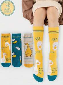 3 双女式彩色条纹问号和字母图案可爱、时尚、柔软、舒适的中筒袜，适合夏季日常穿着