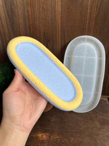 1pc Silicone Gypsum Storage Tray Molds DIY Oval Coasters Concrete Cement Mould Jewelry Display Storage Dish Home Decoration