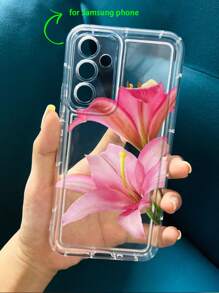Ốp lưng điện thoại trong suốt họa tiết hoa ly sống động như thật, chống nước, chống sốc, chống rơi vỡ, chống trầy xước. - Nhiều màu - Xem 4