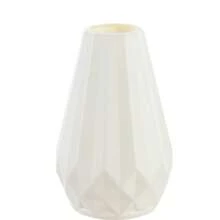 1PC Minimalist Solid Color Flower Vase, Suitable For Living Room And Balcony Decoration, Plastic Flower Vase, White Ceramic Look Flower Vase,Mother's Day Gifts, Birthday Bifts, Graduation Season Gifts,Wedding Season, Nordic White Plastic Vase Unbreakable Vase For Tulips Flower Arrangement Home Decor Table, Shelf Bookshelf, Mantel, Entryway And Centerpieces Decoration
