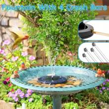 Upgraded Solar Powered Floating Water Fountain For Garden Outdoor Decoration, With 6 Nozzles, For Bird Bath, Garden, Pond, Fish Tank, Aquarium, Swimming Pool, Waterproof IPX8