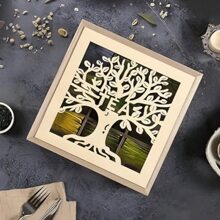 Tea/Coffee Organizer Box Wooden 3 Compartments Minimalist - Tree Of Life - View 6