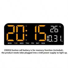 1 stuk 10-inch LED digitale wandklok, digitale wekker voor de slaapkamer met groot display, temperatuur/aftellen/automatisch dimmen/snooze-functie - 12/24 uur, moderne digitale wandklok, cadeau voor verjaardag, afstuderen, kamerdecoratie, wandklok, slaapkamerdecoratie, slaapzaaldecoratie, terug naar school, schooldecoratie, schoolverrassing