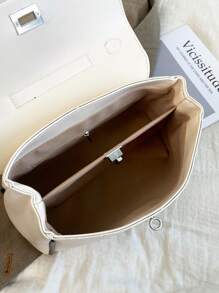 Fashion PU Shoulder Tote Bag For Women, Large Capacity, Versatile, Minimalist, Elegant Solid Color, Suitable For Office Lady, Commuting, Business Trip, Party, Birthday Gift