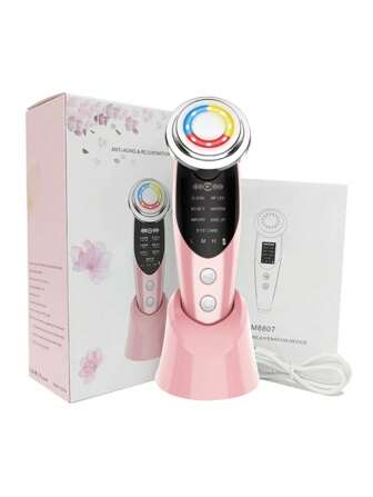 Facial Care Beauty Instrument, LED Display, USB Charging Massager, Home Use Hot And Cold Skin Care Instrument, Festival, Anniversary Gift, Perfect Choice For Women Battery Capacity 650mAh