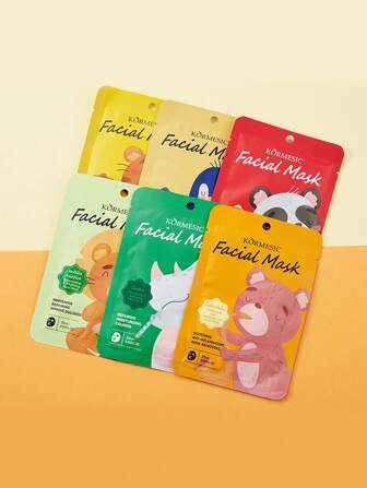 3片装积雪草/熊果苷/甘草/仙人掌/金盏花/金缕梅补水保湿面膜补水紧致面膜男女通用熬夜提亮紧致肌肤改善暗沉深层补水唤醒肌肤补水保湿