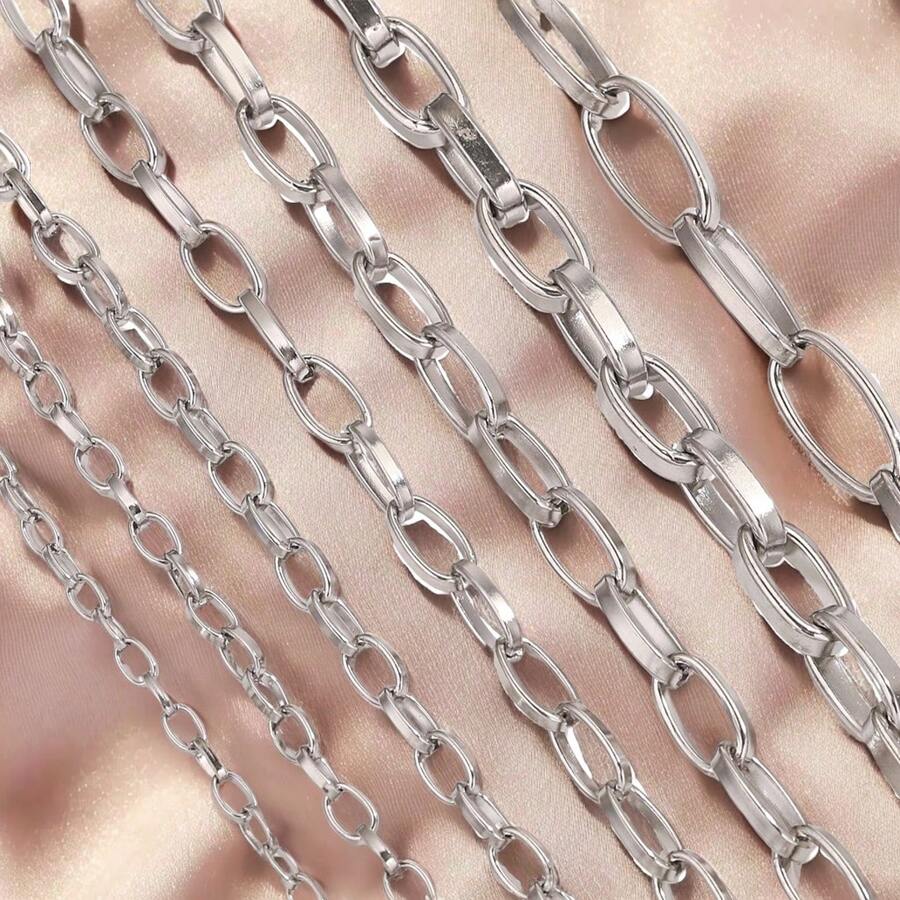 1米304不锈钢简约时尚爪扣链，采用开放式设计，适合女性日常佩戴，制作手链、项链、手工DIY珠宝配饰和链条。 - 鏈條 - 查看 1