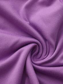 Scoop Neck Plain Crop Tank Top With Side Slit - Purple - View 10