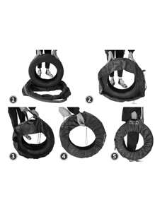1 st. Ditafu bandenhoes, reservebandhoes voor auto, opbergzak voor sneeuwbanden, wielhoes, beschermhoes