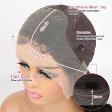CEXXY Perruques Bob Chocolat 180% 13X4 HD Perruques Frontales en Dentelle Transparente Cheveux Humains 100% Cheveux Humains Pour Femme Perruque Pré-Plumée