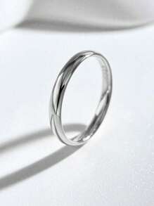 1Pc Simple S925 Sterling Silver Aperture Vegetarian Ring Fine Jewelry Gift For Women - Aperture - View 3