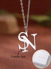 Un collar con nombre en inglés personalizado, diseño multicapa exquisito, clásico y atemporal, joyería ideal para fiestas, banquetes, bodas, vacaciones en la playa, estilo elegante y minimalista, accesorios de cumpleaños de estilo neutro, regalos de Navidad de moda para la familia, simple y clásico, adecuado para el uso diario y como regalo, joyería para el Día de la Madre, apropiado para todas las estaciones