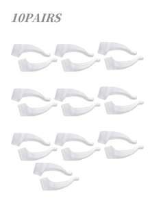 5 pares/10 pares/15 pares Ganchos de Orelha Antiderrapantes de Silicone, Suporte de Perna de Óculos, Braçadeira Fixa, Pegadas Claras, Suporte de Óculos, Acessórios de Óculos, Acessórios Femininos