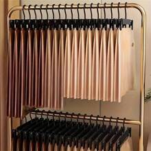 Durable Metal Pants Hanger With Non-Slip Plastic Clips, Multi-Function Skirt Hanger For Bras, Scarves, Lingerie And Accessories, Space-Saving Design, Suitable For Wardrobe, Bedroom, Dormitory Use