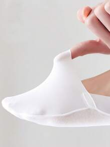 1/3/6 Pairs Men's Solid Bottom Breathable Solf Nylon Upper Low Cut Invisilbe No Show Socks With Non-Slip Gel At Heel, Suitable For Sports Or Daily Use
