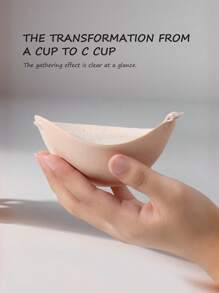 Adhesive Bra Liner, Invisible Push-Up Enhancer Pads, Seamless Silicone Adhesive Bra For Small Breasts