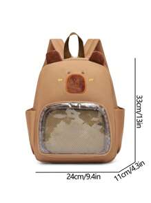 Mignon sac à dos transparent de type dessin animé de sanglier d'eau, nouveau sac à dos imperméable ultra-léger convenant aux étudiants pour aller à l'école, sac d'école adorable