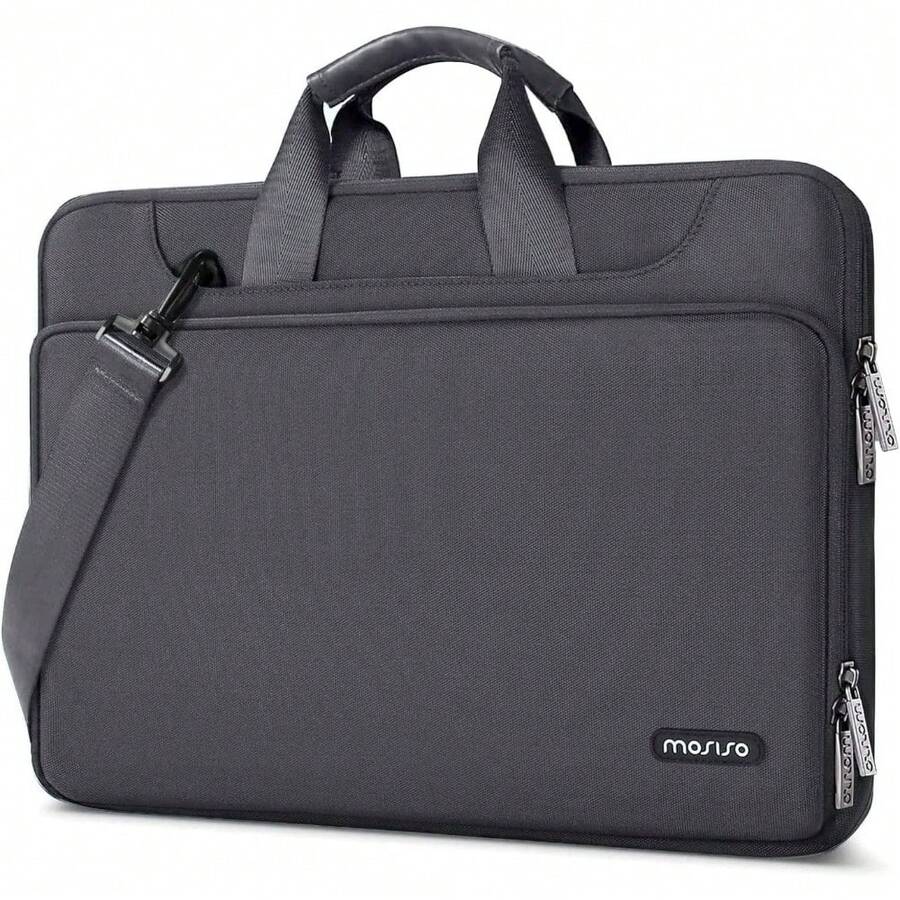 360 Protectora Bolsa de Hombro Compatible con MacBook Air 15 Pulgadas M2 A2941 2023/Pro 16 M4 M3 M2 M1 2023-2019,15-15.6 Pulgadas Portátil,Manga Color a Juego con Cinturón, Gris Pizarra