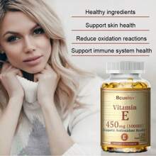 Bcuelov Vitamin E Capsule 450 Mg - Antioxidant, Support Hair, Skin, Nails, Eye Health -120 Softgels - 1 chai - Xem 8