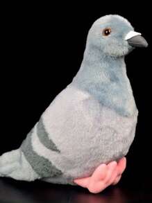 1 pièce Jouet en peluche doux et mignon de pigeon - Animal en peluche gris réaliste avec des pattes et un bec roses, idéal comme cadeau pour enfants, design d'oiseau ludique, jouet d'oiseau ludique | Design d'animal réaliste | Jouet en peluche, Cadeaux de pigeon