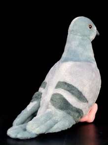 1 pièce Jouet en peluche doux et mignon de pigeon - Animal en peluche gris réaliste avec des pattes et un bec roses, idéal comme cadeau pour enfants, design d'oiseau ludique, jouet d'oiseau ludique | Design d'animal réaliste | Jouet en peluche, Cadeaux de pigeon