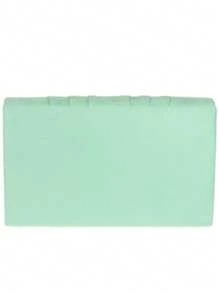 Girly Handbags Womens Faux Suede Pleated Clutch Bag - Mint Green - View 4