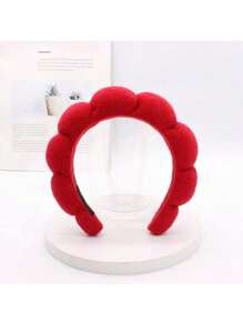 1 pieza Diadema con forma de nube simple de esponja para mujeres, diadema de verano para lavado de cabello y peinado, accesorios rosas, diadema, diadema para el cabello, diadema para el cuidado de la piel