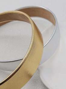 1 包 3 厘米宽优雅纯色 PU 皮革头带，适合日常佩戴 - 彩色 - 查看 3